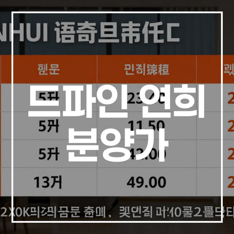 2026 드파인 연희 분양가 총정리: 가격, 청약, 시세 비교