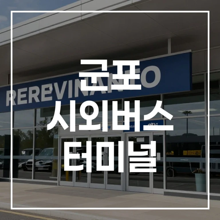 군포 시외버스 터미널 설 명절 준비 끝! 예매, 주차, 맛집