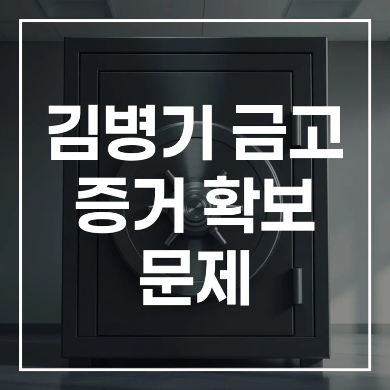 김병기 금고 증거 확보 문제: 증거 인멸과 경찰 수사 실패의 전말