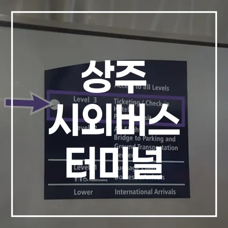 상주 시외버스 터미널 설날: 예매, 시간표, 맛집, 주차 팁