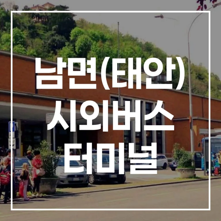 남면(태안) 터미널 설날 예매, 시간표, 주차, 맛집 총정리