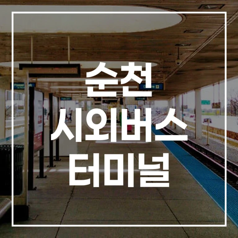순천 시외버스 터미널 2026 설날: 예매, 시간표, 주차