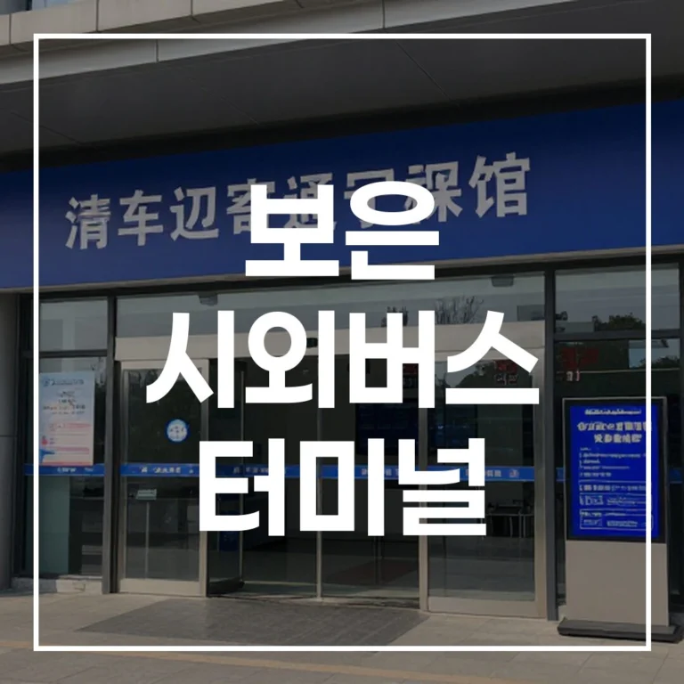 명절 귀성길 보은 시외버스 터미널 예매 시간표 맛집 주차