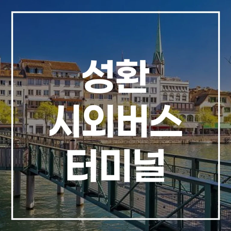 성환 시외버스 터미널 설날 예매 시간표 주차 꿀팁