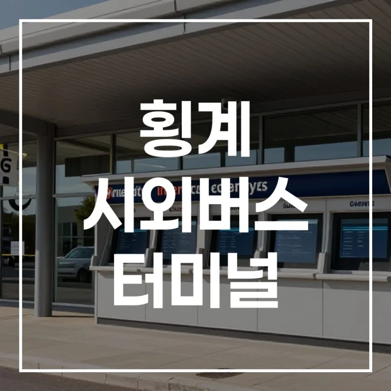 횡계 시외버스 터미널: 2026 설날 예매, 시간표, 맛집 완벽 정리