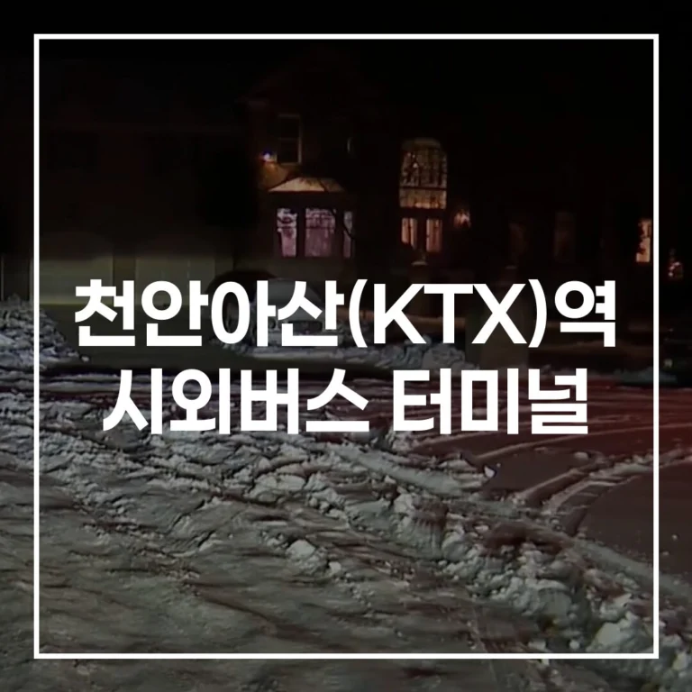천안아산(KTX)역 시외버스 터미널 설날 예매/시간표 완벽 정리