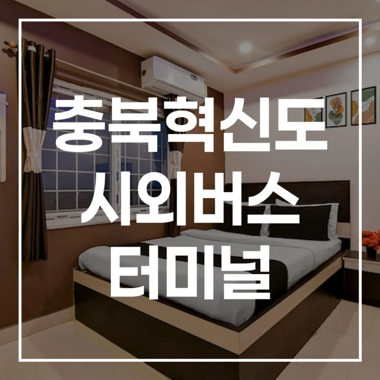 2026 충북혁신도시 시외버스 터미널 예매, 시간표, 맛집, 주차
