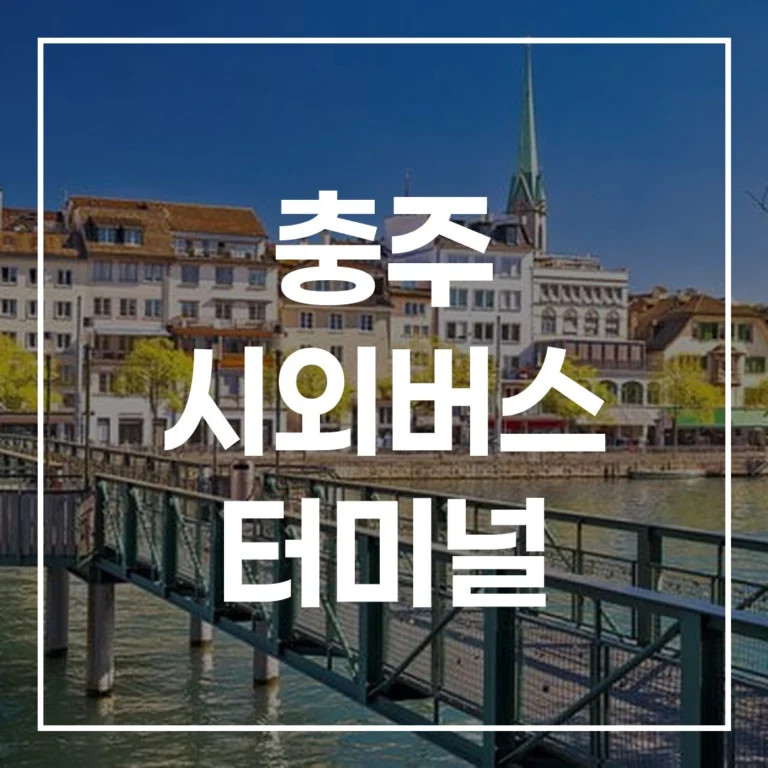 충주 시외버스 터미널 설날 예매: 시간표, 맛집, 주차 꿀팁 총정리