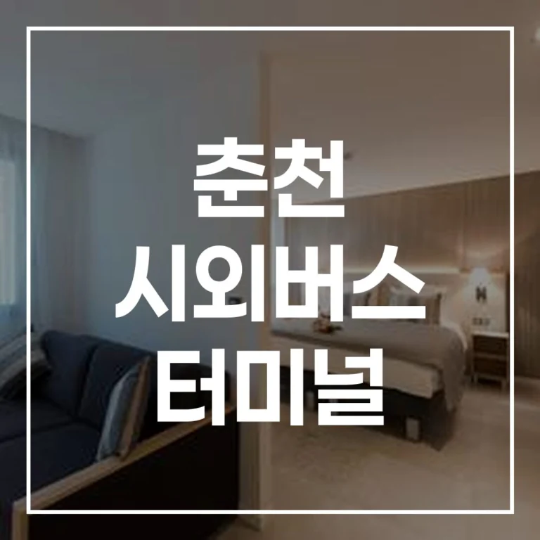 명절 귀경길 스트레스 끝! 춘천 시외버스 터미널 예매, 시간표, 맛집, 주차 정보 총정리