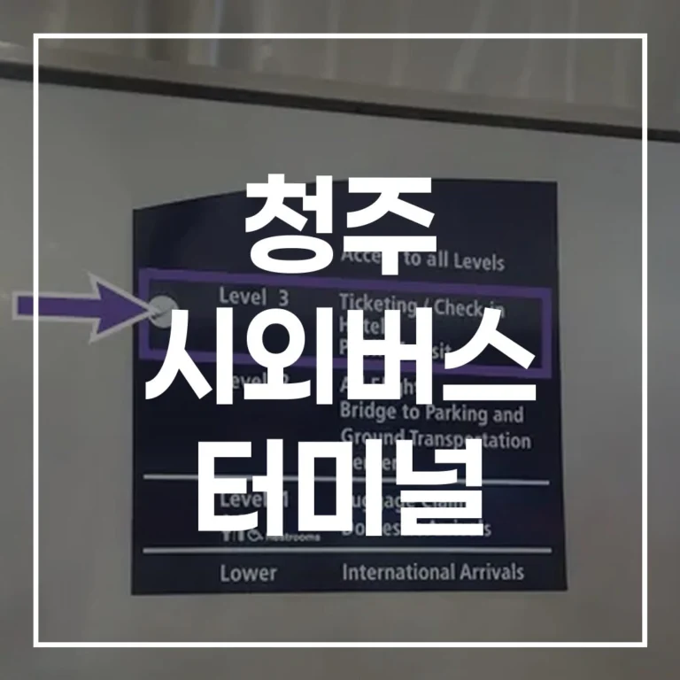 2026 추석 청주 시외버스 터미널: 예매, 맛집, 주차 가이드