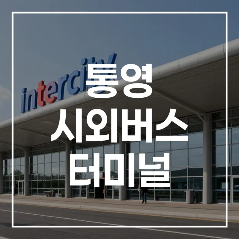 통영 시외버스 터미널 설날 귀경길 예매 꿀팁 & 시간표