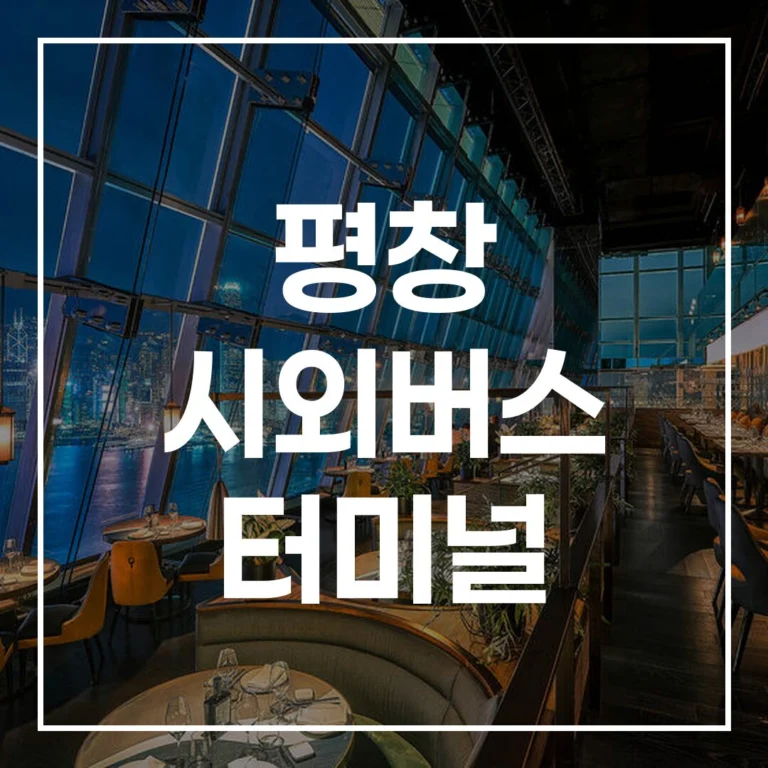 평창 시외버스 터미널 2026 설날 버스 예매 완벽 가이드