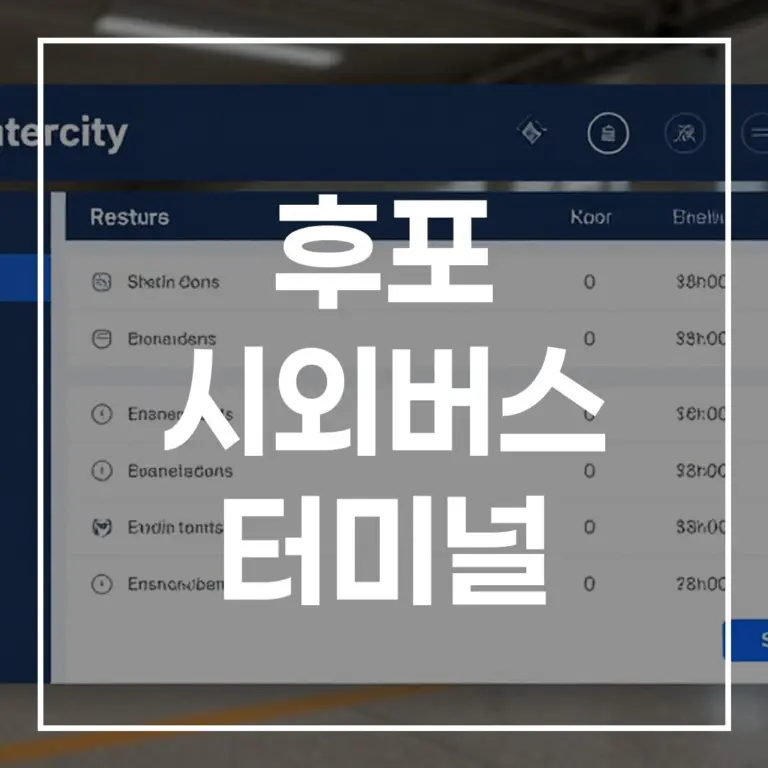 후포 시외버스 터미널 설날 귀경길 완벽 가이드 (예매, 시간표, 맛집, 주차)