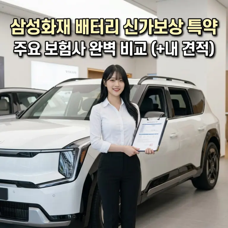 삼성화재 배터리 신가보상 특약 ｜ 주요 보험사 완벽 비교 (+내 견적)