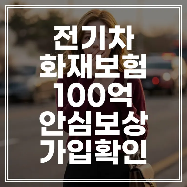 전기차 화재 보장 한도 100억 ｜ 무공해차 안심 보험 완벽 가이드 (내 차 조회)