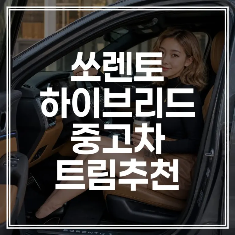쏘렌토 하이브리드 중고 구매 트림 옵션 추천: 노블레스 가성비 분석