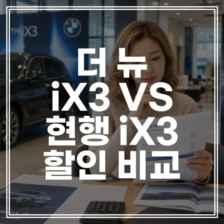 2026 더 뉴 iX3 vs 현행 iX3 할인 비교: 혁신적인 제원 차이와 구매 타이밍 완벽 가이드