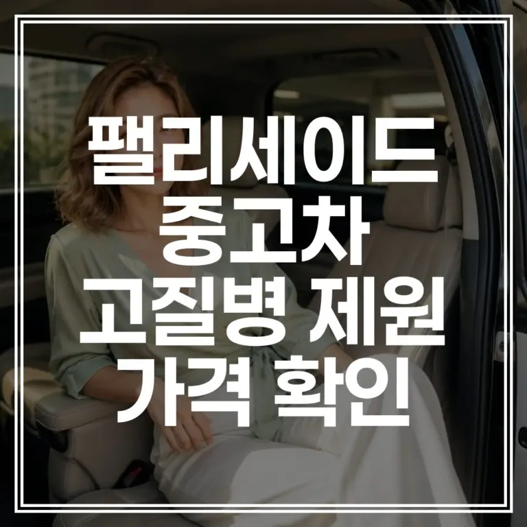 팰리세이드 중고차 | 고질병 제원 가격 완벽 가이드 (+최저가 확인)