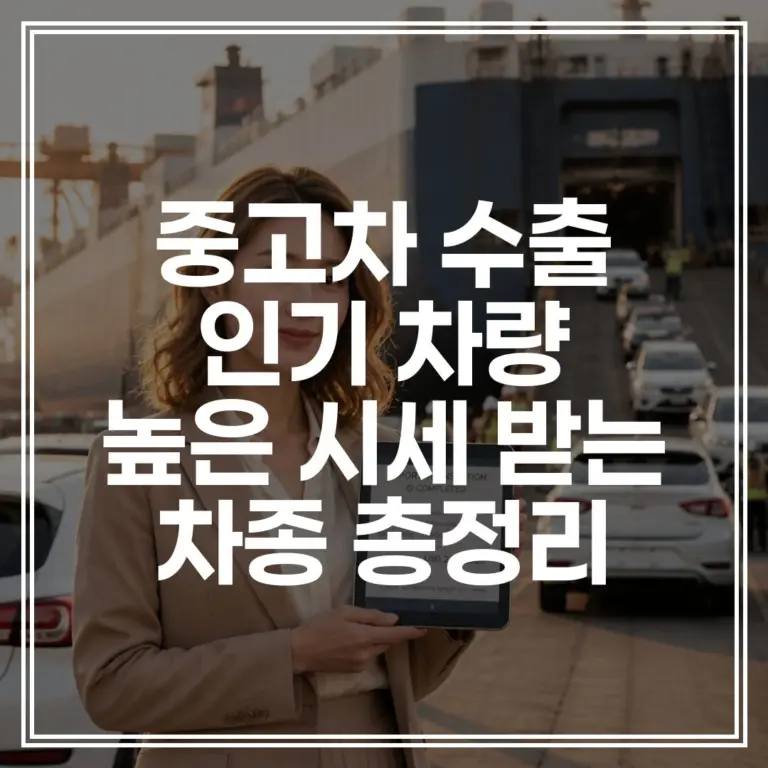중고차 수출 인기 브랜드 차량｜높은 시세 받는 차종 총정리 (+시세 확인하기)