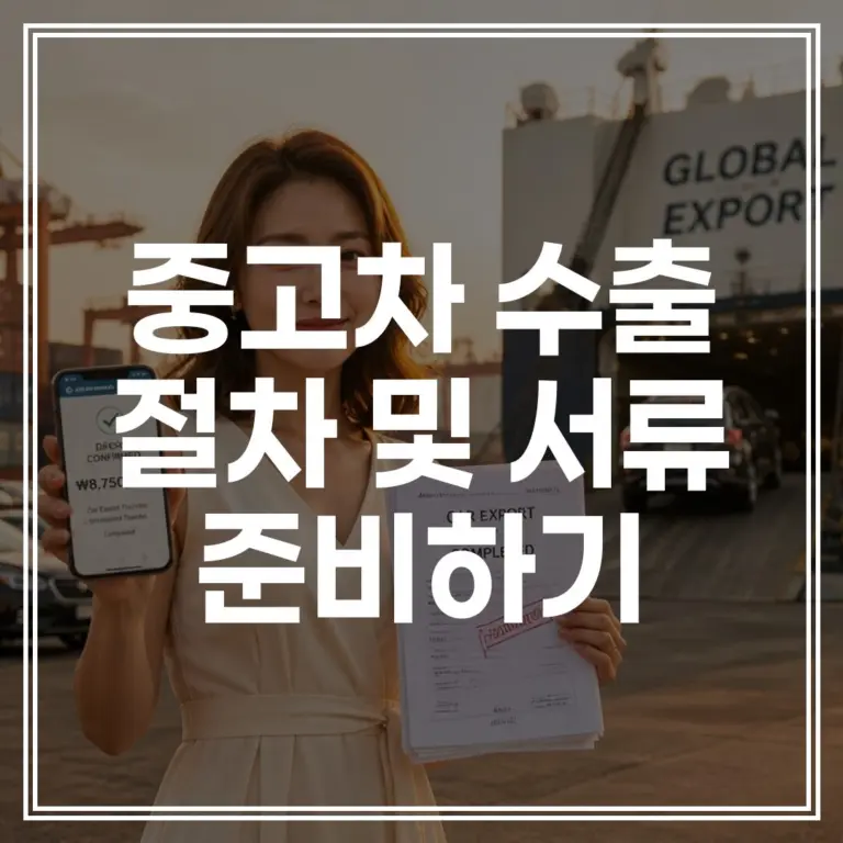 중고차 수출 절차 서류|내 차 비싸게 파는 완벽 가이드 (+견적 확인하기)