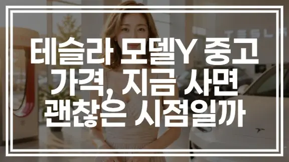 테슬라 모델Y 중고 가격, 지금 사면 괜찮은 시점일까