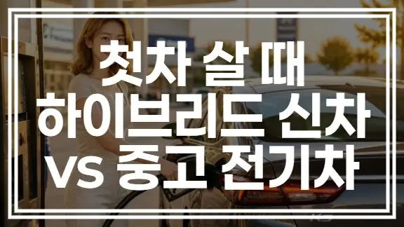 첫차 살 때 하이브리드 신차 vs 중고 전기차, 뭐가 나을까