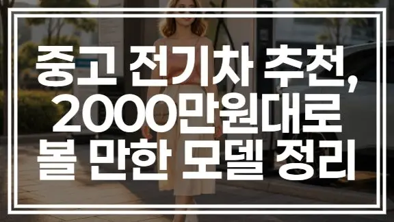 중고 전기차 추천, 2000만원대로 볼 만한 모델 정리