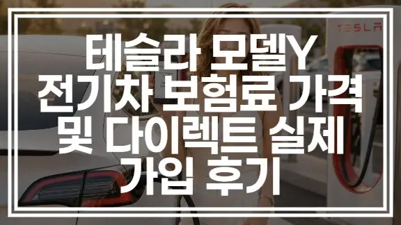 테슬라 모델Y 전기차 보험료 가격 및 다이렉트 실제 가입 후기